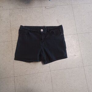 Red Blue Denim Women's Shorts Junior SZ 11/30 Black